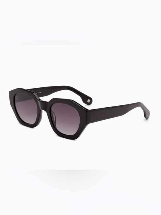 Black Oversized Round Sunglasses 9112-01